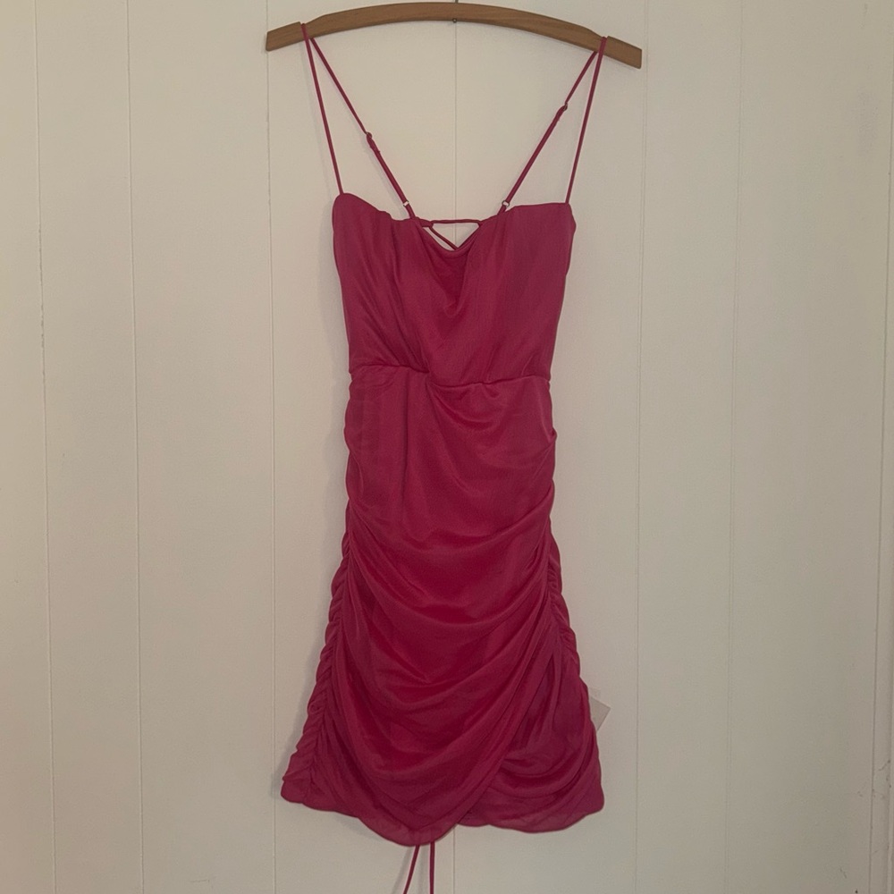 Lucy in the Sky Fuchsia Mini Dress